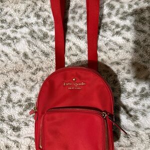 Kate Spade Vibrant red backpack